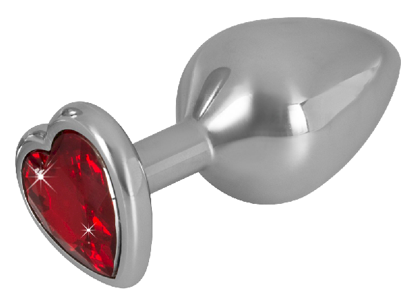 Diamond Anal Plug medium, silber, Aluminium/Acryl