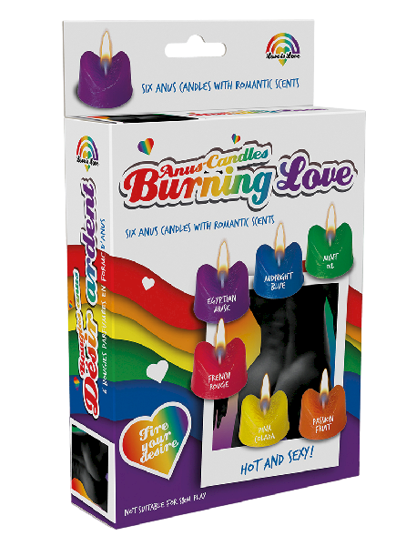 Rainbow Burning Love anus candles