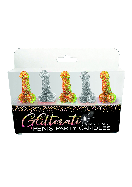 Glitterati 5 sparkling Penis Party Candles