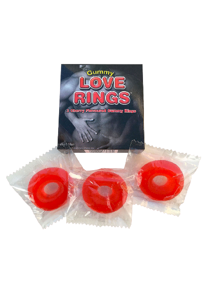 Gummy Love Rings 3 Stk. Kirsche