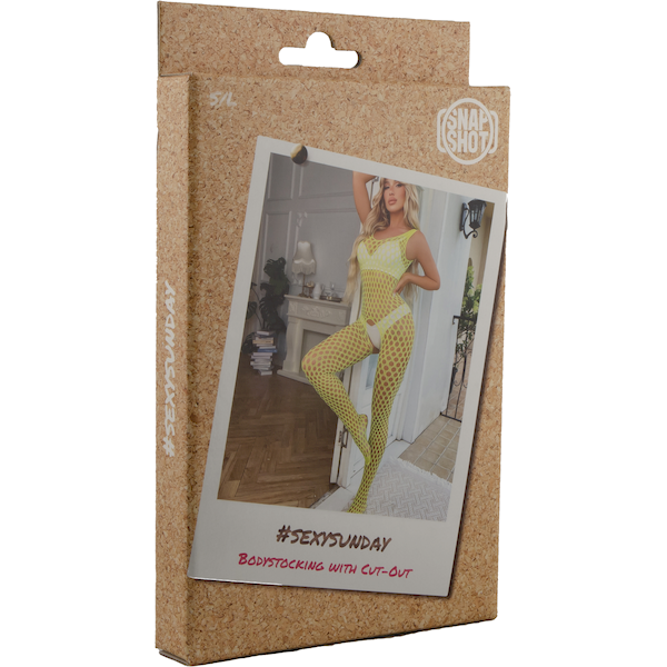Bodystocking with cut-out Yellow