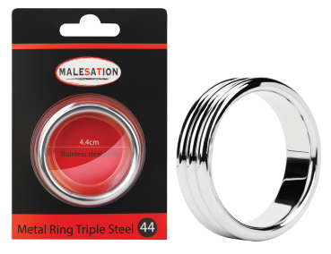 Metal Ring Triple 44, Edelstahl, Ø:44mm, Dicke: 1