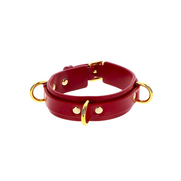 D-Ring collar deluxe red