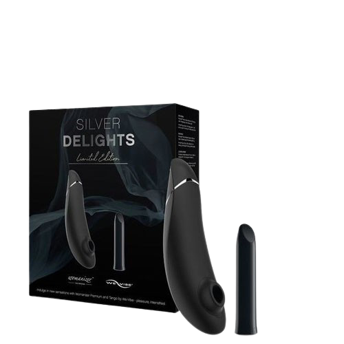 Silver Delights Collection Womanizer Premium + Tango black 